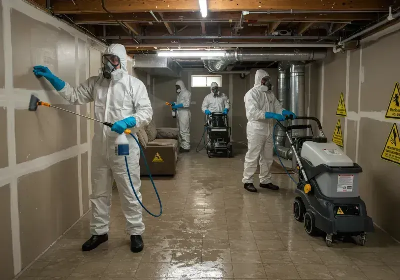 Basement Moisture Removal and Structural Drying process in Mill Valley, CA